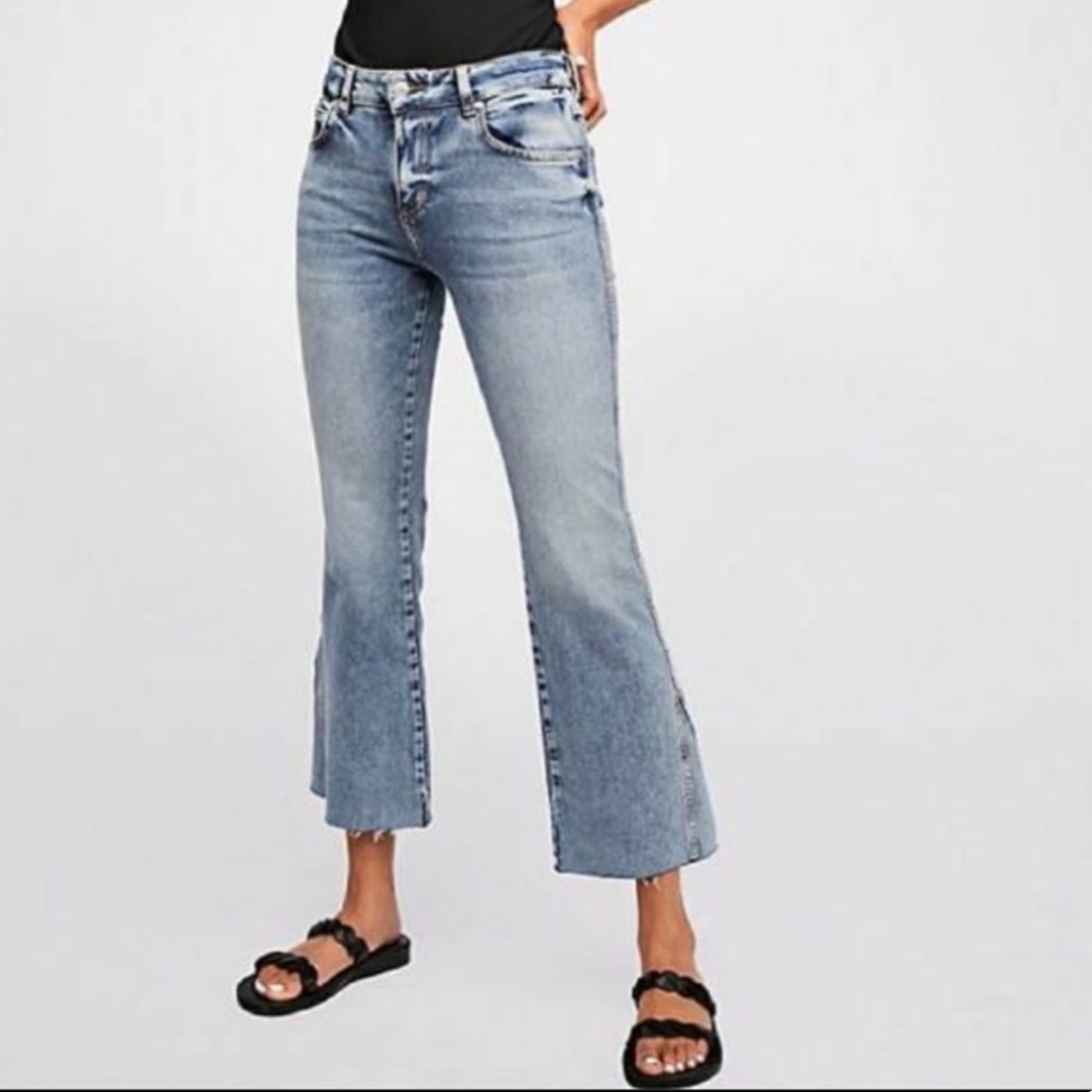 Free People Rita Crop Flare Jeans